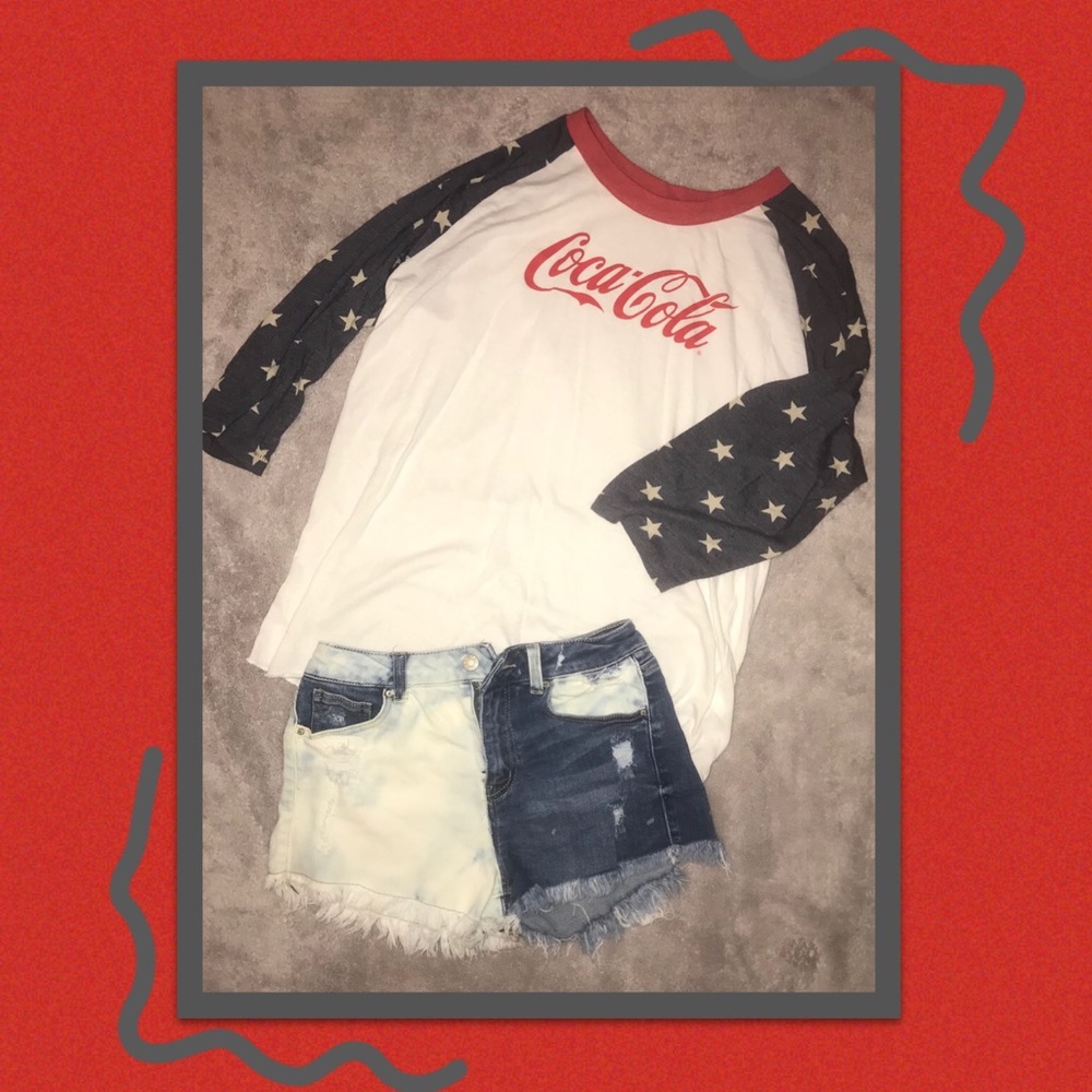Coca-Cola USA Baseball Sleeve Shirt - XXL
